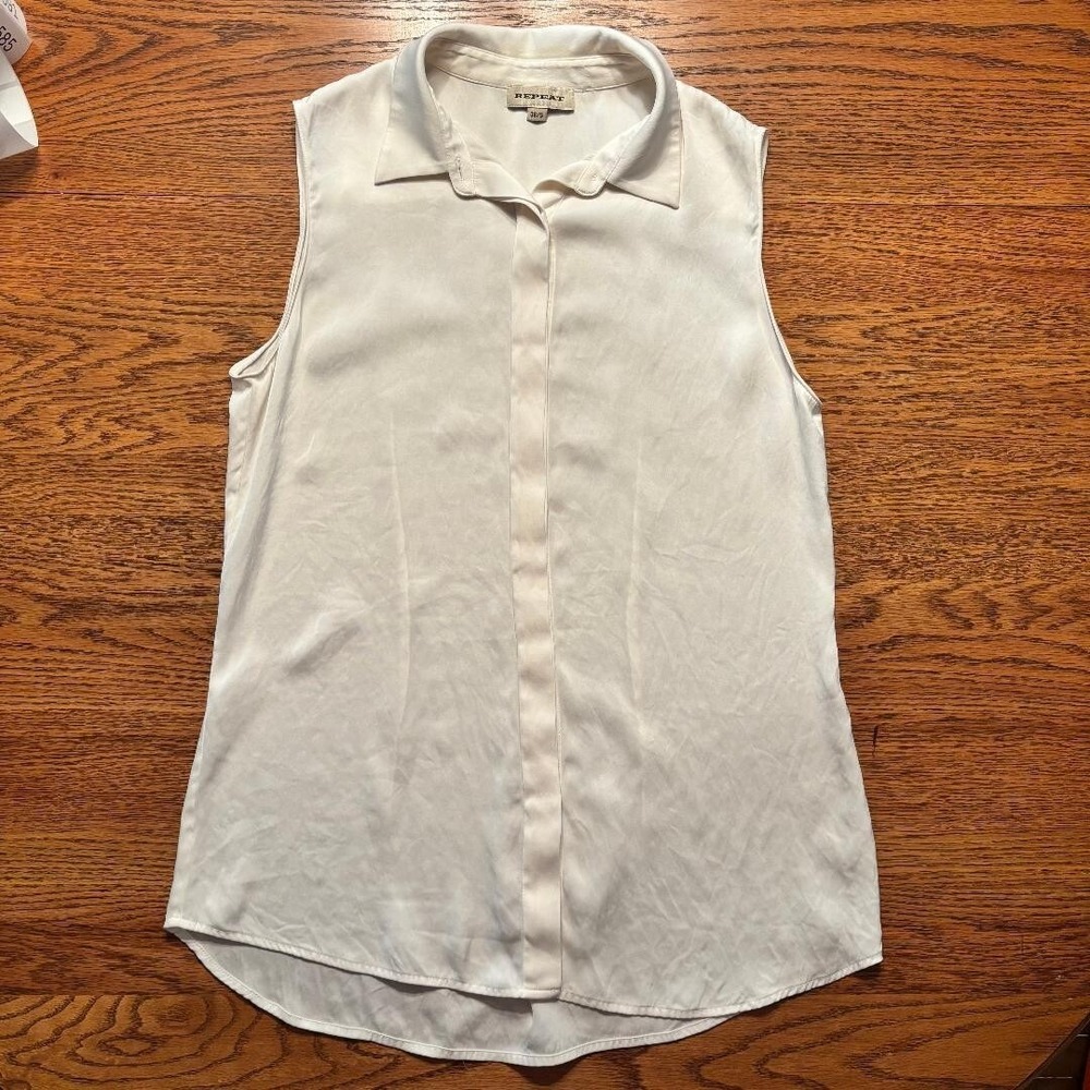 Repeat Cream‎ Sleeveless Women's Dressy Blouse Size 38/S